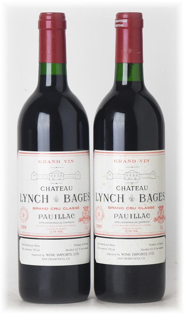 ワイン 1989 Pauillac CHATEAU LYNCH BAGES 1989 Lynch Bages coats your mouth with chocolate covered cassis