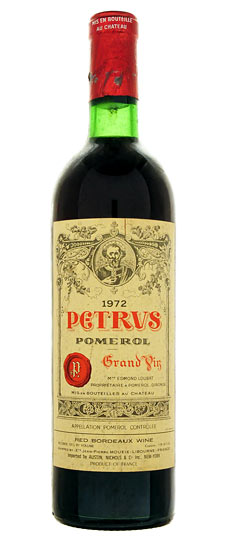 1972 Petrus, Pomerol (high mid shoulder, nicked label, discolored