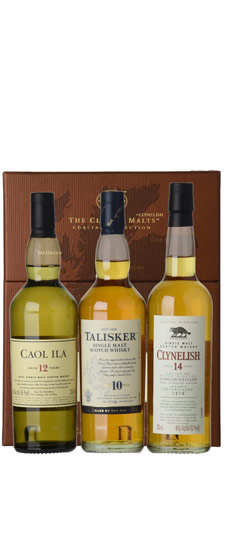 Coffret Whisky Single Malt Collector Coastal 3x20cl (Caol Ila, Talisker,  Clynelish) - Classic Malts Selection