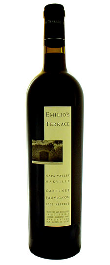 2002 Emilio's Terrace "Reserve" Oakville Cabernet Sauvignon