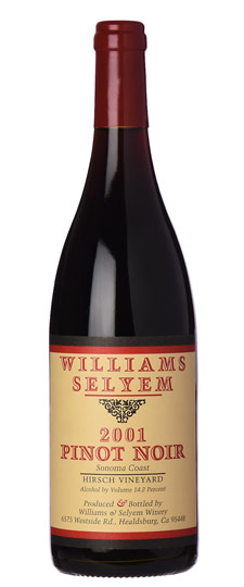 2001 Williams Selyem "Hirsch Vineyard" Sonoma Coast Pinot Noir