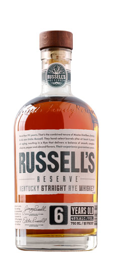 Russell's Reserve 6 Year Old "Small Batch" 90 Proof Kentucky Rye Whiskey (750ml)