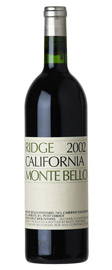 2002 Ridge Vineyards "Monte Bello" Santa Cruz Mountains Cabernet Sauvignon (stained labels) 