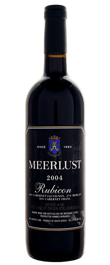 2004 Meerlust "Rubicon" Red Bordeaux Blend Stellenbosch