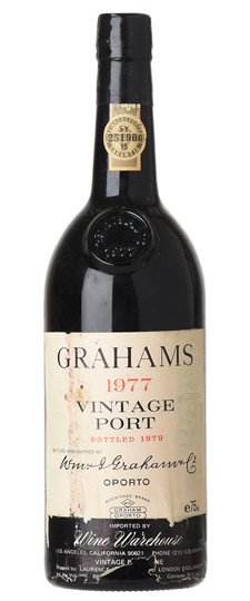 1977 Graham's Vintage Port (bin soiled label / nicked label / oxidized cap)