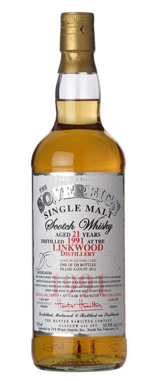 1991 Linkwood 21 Year Old K&L Exclusive Sovereign Single Barrel Cask Strength Single Malt Whisky (750ml)