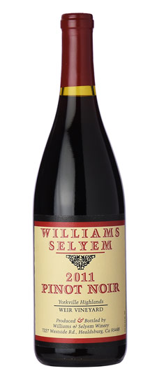 2011 Williams Selyem "Weir Vineyard" Yorkville Highlands Pinot Noir