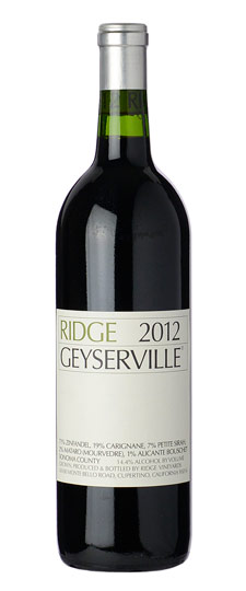 2012 Ridge Vineyards "Geyserville" Alexander Valley Zinfandel