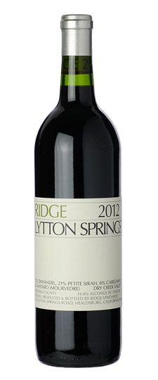 2012 Ridge Vineyards "Lytton Springs" Dry Creek Valley Zinfandel