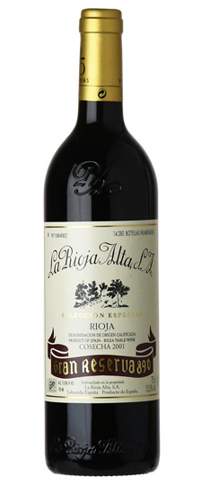 2001 La Rioja Alta "890" Gran Reserva Selección Especial Rioja