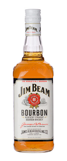 Jim Beam White Label Straight Kentucky Bourbon Whiskey (750ml)