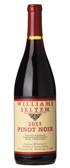 2013 Williams Selyem "Weir Vineyard" Yorkville Highlands Pinot Noir