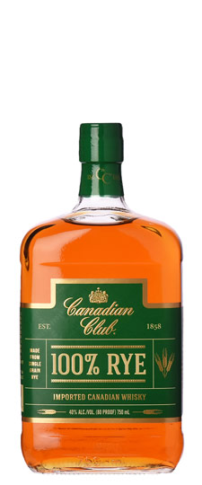 Canadian Club 100% Rye Whisky (750ml)
