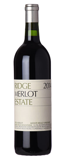 2014 Ridge Vineyards "Estate" Santa Cruz Mountains Merlot