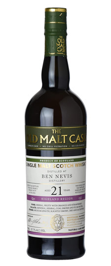 1997 Ben Nevis 21 Year Old "Old Malt Cask" K&L Exclusive Single Sherry Butt Cask Strength Single Malt Scotch Whisky (750ml)