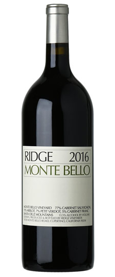 2016 Ridge Vineyards "Monte Bello" Santa Cruz Mountains Cabernet Sauvignon (1.5L)
