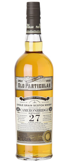 1991 Cameronbridge 27 Year Old "Old Particular" K&L Exclusive Single Refill Sherry Butt Cask Strength Single Grain Scotch Whisky (750ml)