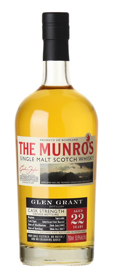 1995 Glen Grant 22 Year Old Munros K L Exclusive Cask Strength Unchillfiltered Speyside Single Malt Scotch Whisky 750ml