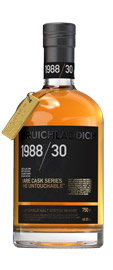 1988 Bruichladdich 30 Year Old Rare Cask Series "Bourbon Cask - The Untouchable" Unpeated Islay Single Malt Scotch Whisky (black tin)  (750ml) 