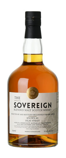 2010 Islay Strait (Caol Ila) 10 Year Old "Sovereign" K&L Exclusive Single Sherry Butt Finish Cask Strength Blended Malt Scotch Whisky (750ml)