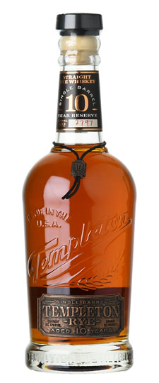 Templeton Rye 10 Year Old &amp;quot;Reserve&amp;quot; Single Barrel Indiana Rye Whiskey  (750ml)