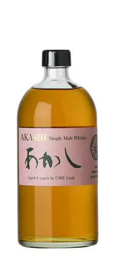 Akashi (White Oak) Eigashima Shuzo 4 Year Old Umeshu Cask Aged Single Malt Japanese Whisky (750ml)