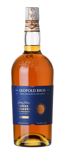 The Leopold Bros. Single Barrel Three Chamber Rye Whiskey Gift Set