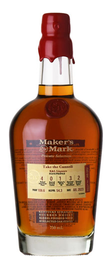 Maker's Mark Private Selection "Take the Cannoli" K&L Exclusive Stave Finished Cask Strength Kentucky Bourbon Whiskey (750ml)