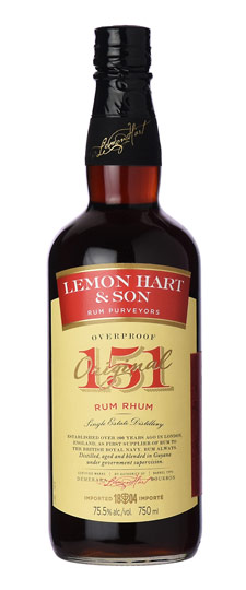 Lemon Hart Demerara 151 Proof Rum (750ml) (Store pick up only - cannot ship)