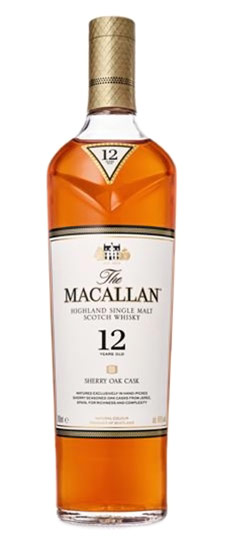 Macallan 12 Year Old Sherry Oak Cask Highland Single Malt Scotch Whisky (750ml)