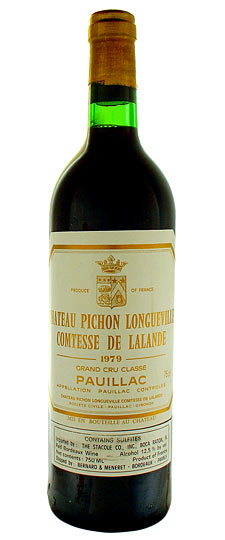 1979 Pichon-Lalande, Pauillac (high-mid shoulder fill, bin soiled label)
